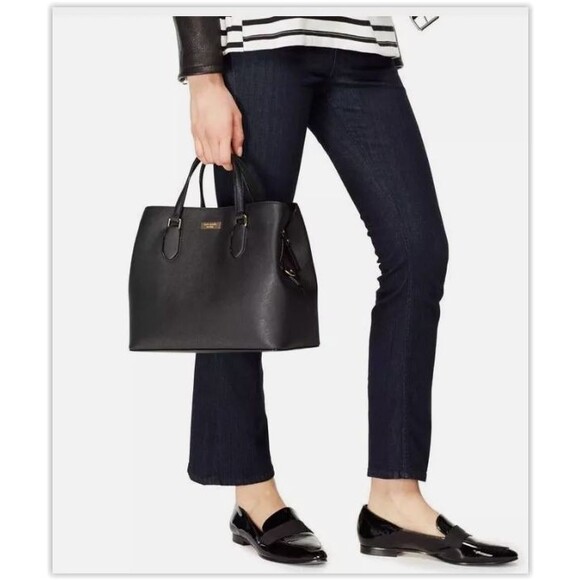 EUC KATE SPADE Black Laurel Way Evangelie Satchel Crossbody Bag - Picture 15 of 15